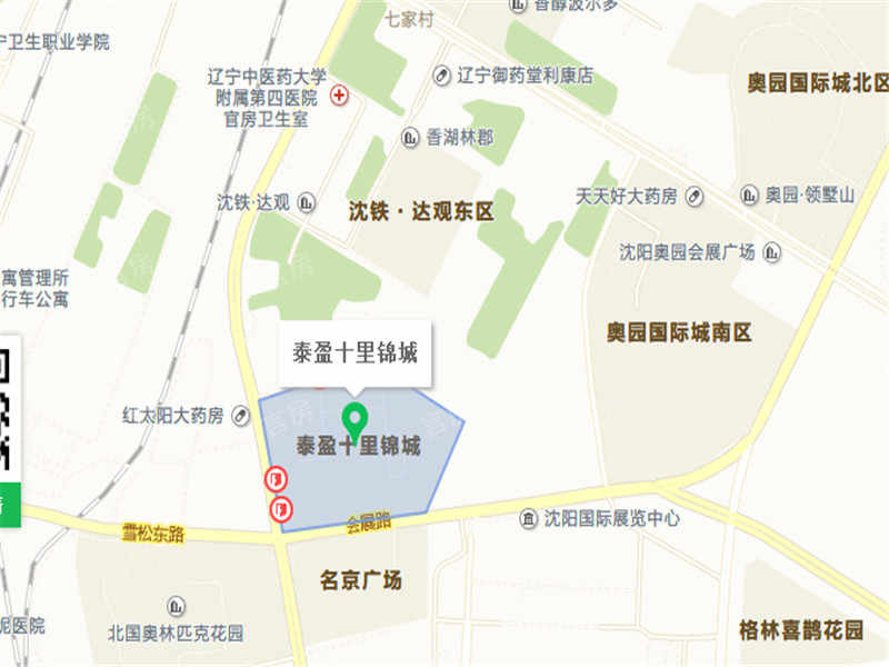 泰盈十里锦城位置图