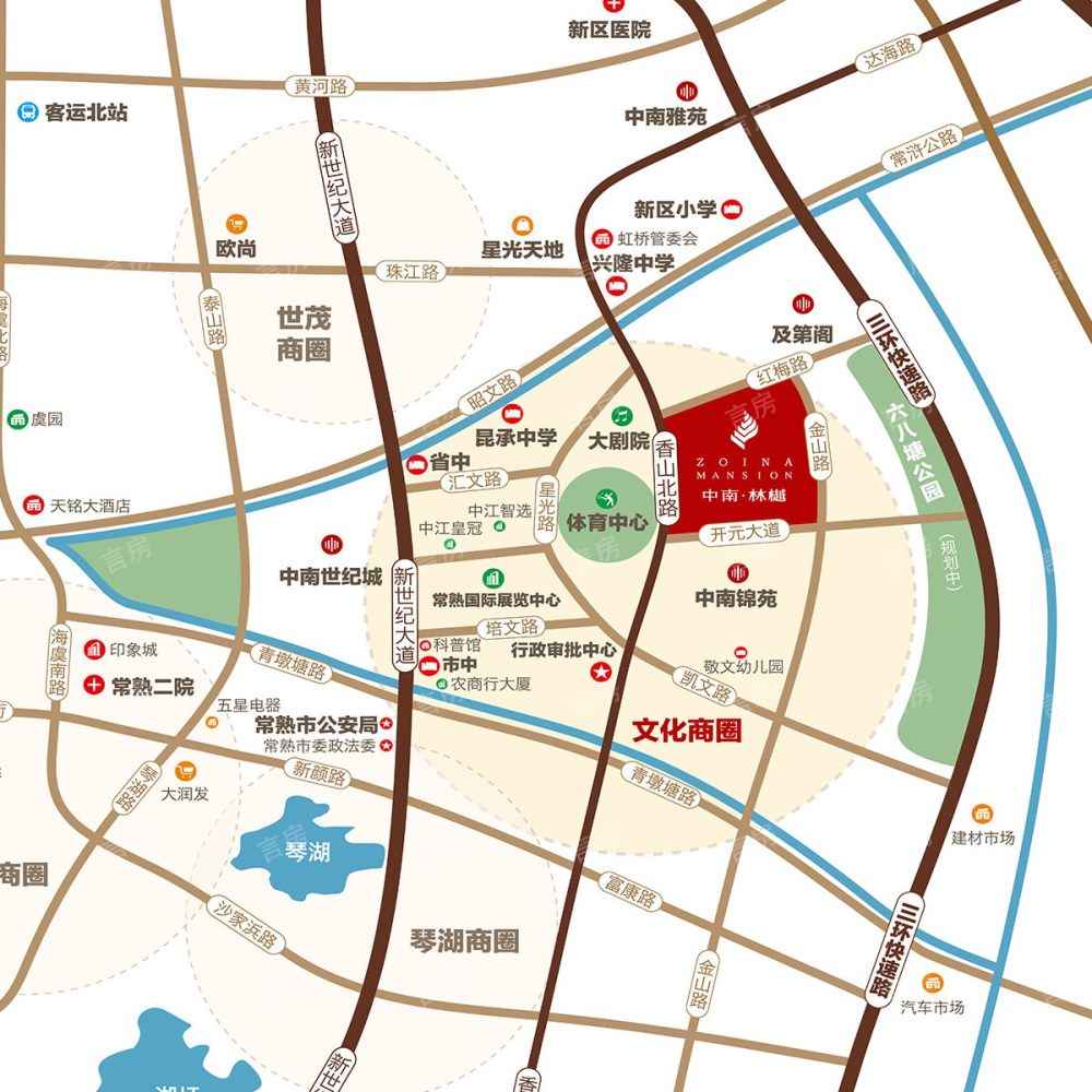 中南林樾位置图