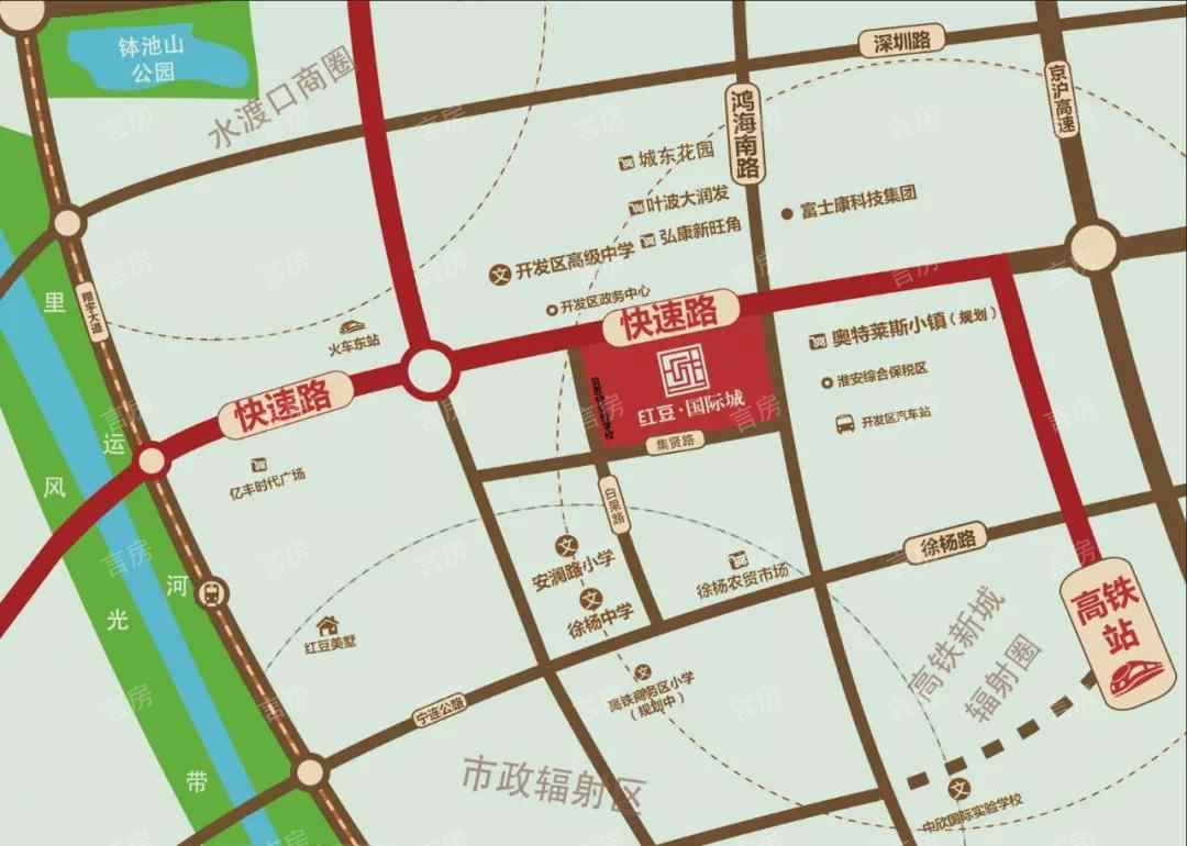 红豆国际城位置图