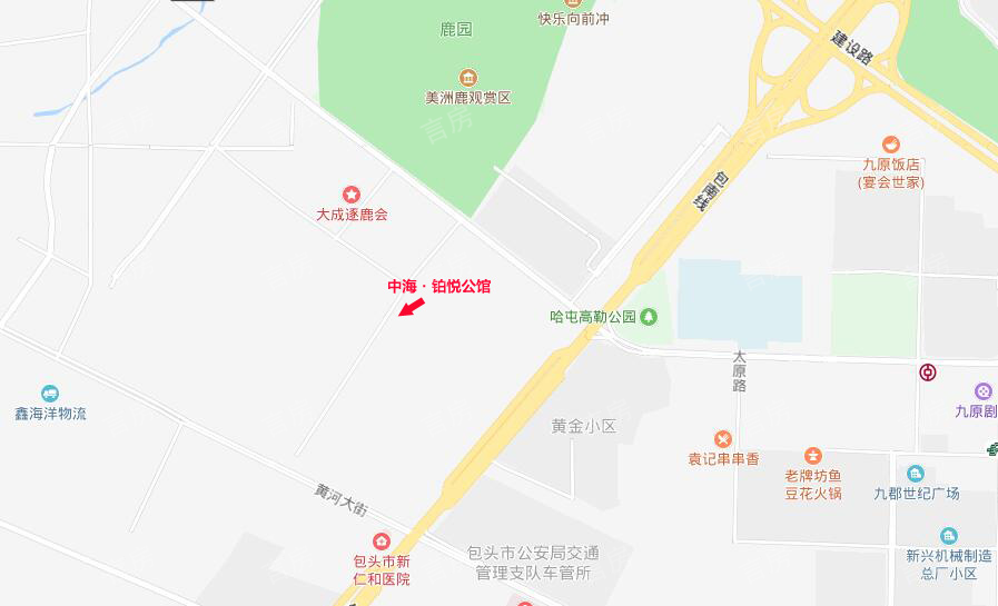 中海·铂悦公馆位置图