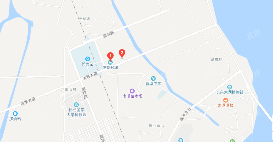 （新房-长兴县）悦湖名城位置图