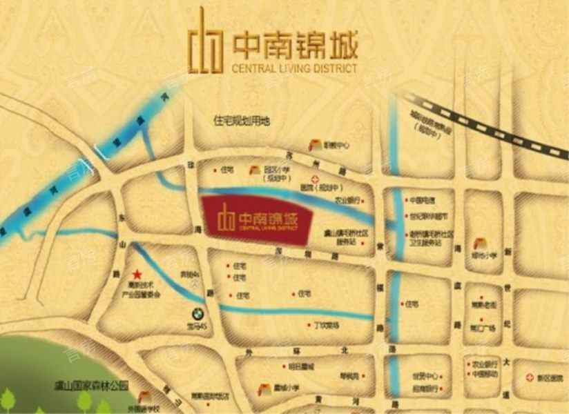 中南锦城位置图