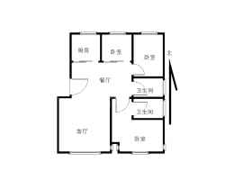 玉龙家园，步梯5楼，边户三室，简单装修