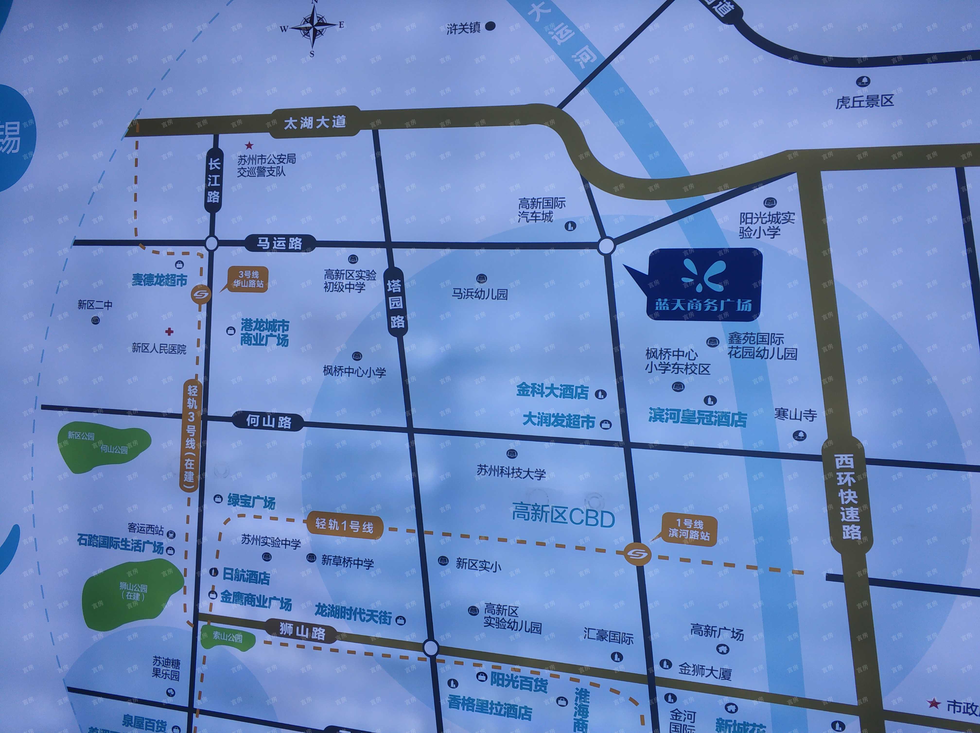 蓝天商务广场位置图